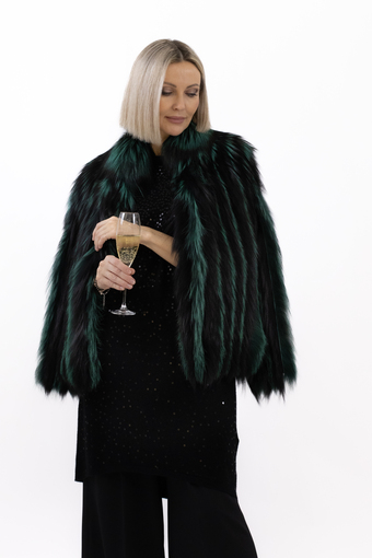 Шуба из меха лисы